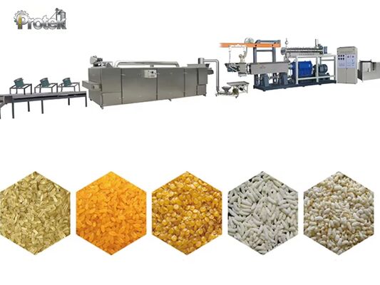 Artificial Rice Processing Machinery 200 kg per hour Nutritional Rice Processing Equipment with Food Grade Stainless Steel and Automatic Lubricating System