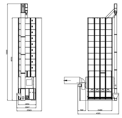 Coal Gas 15t Batch Circulating Paddy Dryer Machine