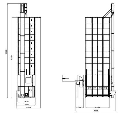 Mechanical Harvest Batch Type 15T Paddy Dryer Machine